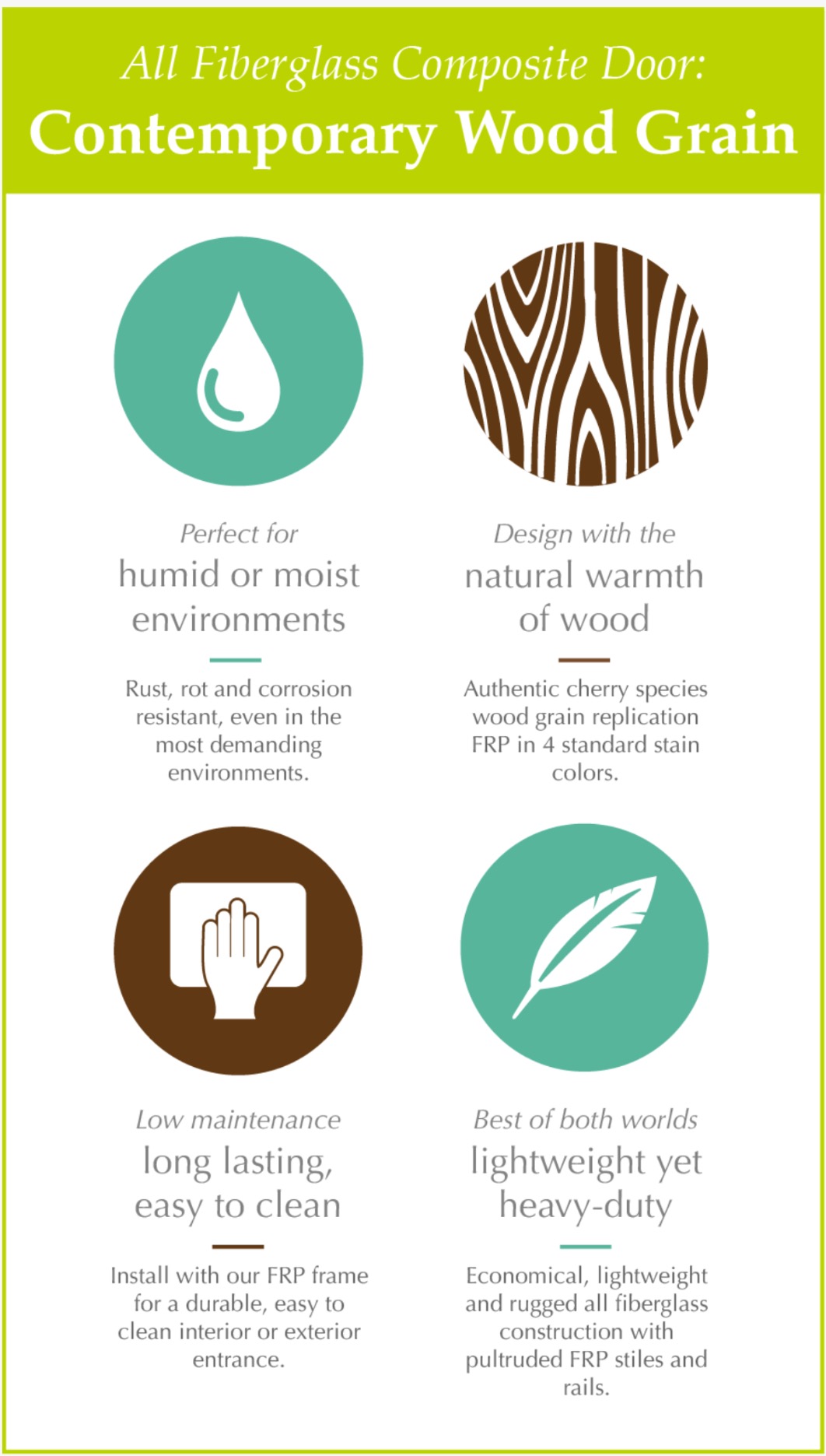 SpecialLite Wood Grain Fiberglass Doors • Southeast Architectural Solutions